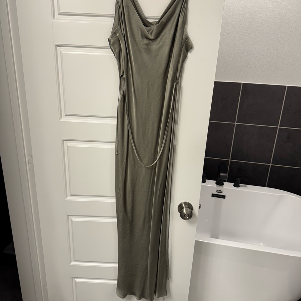 Shona Joy Olive Green Bridesmaid Maxi Dress